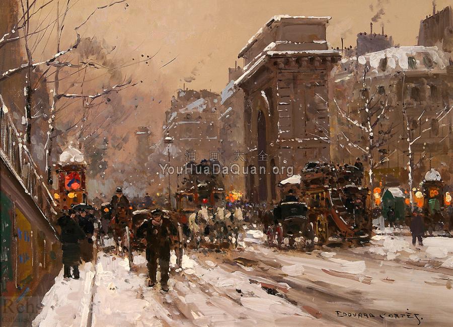Porte St Martin, Winter - 爱德华·科尔特斯